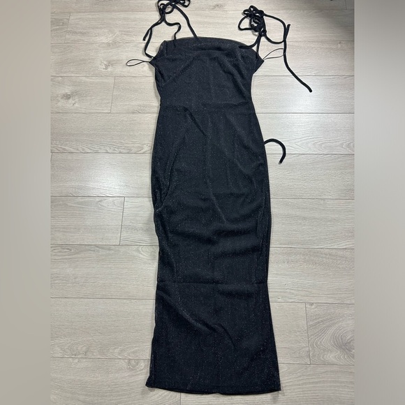 Fashion Nova Stunned Fascination Black Spaghetti Strap Midi Dress - Picture 3 of 10